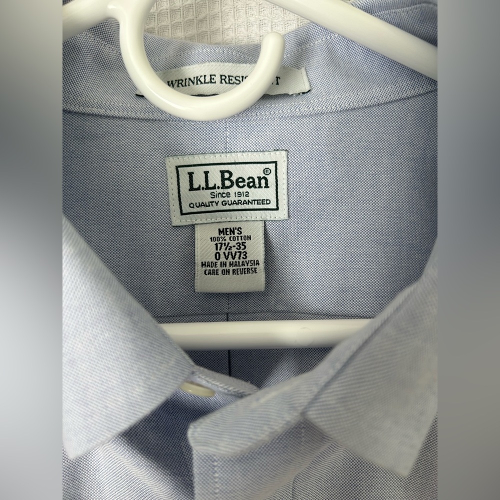 Ll Bean Mens 17 1/2-35‎ long sleeve dress shirt